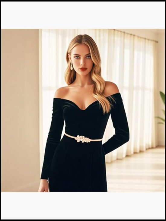 Metal Stretch Waist Skinny Belt for Dresses and Skirts main image 5
